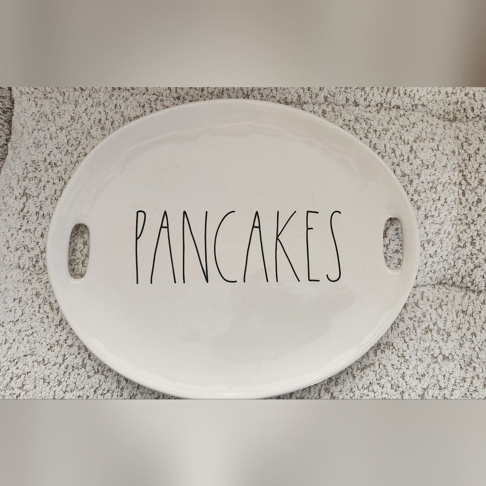 Rae Dunn White Pancakes Serving Platter